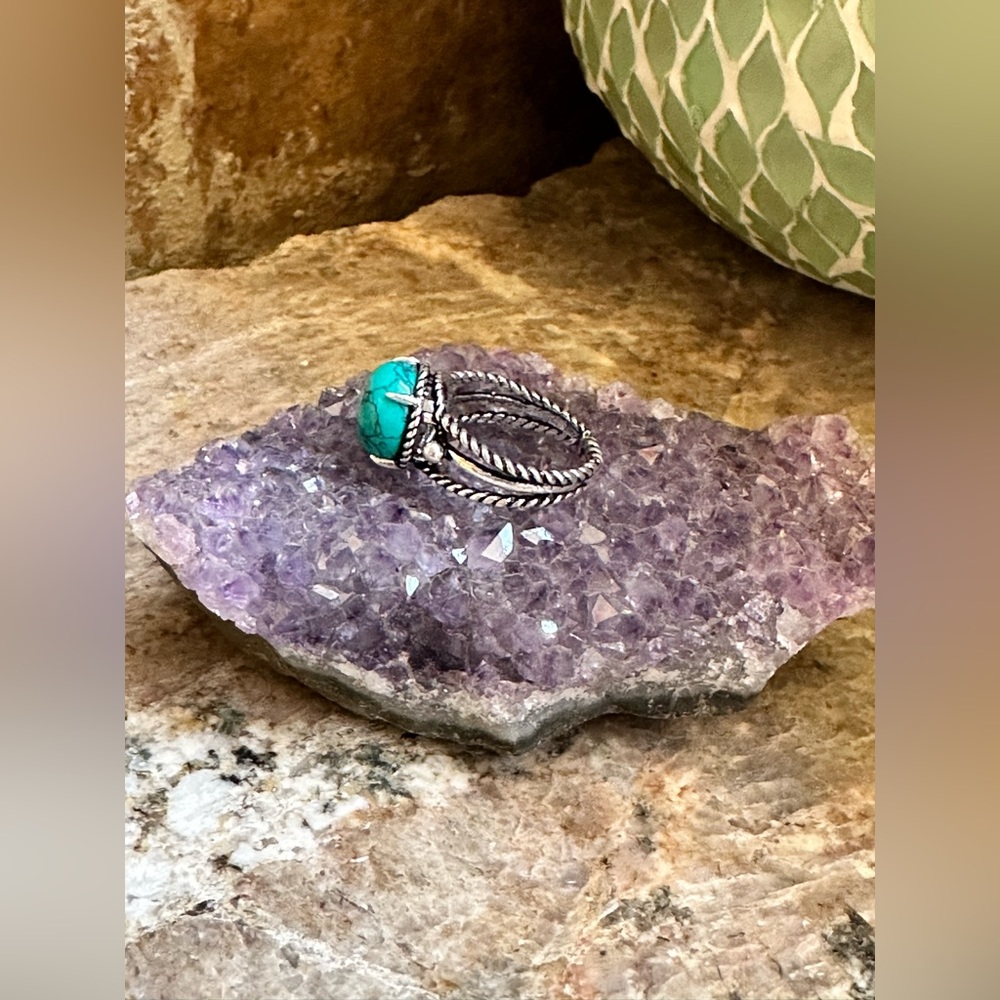 Silver Turquoise Stone Ring